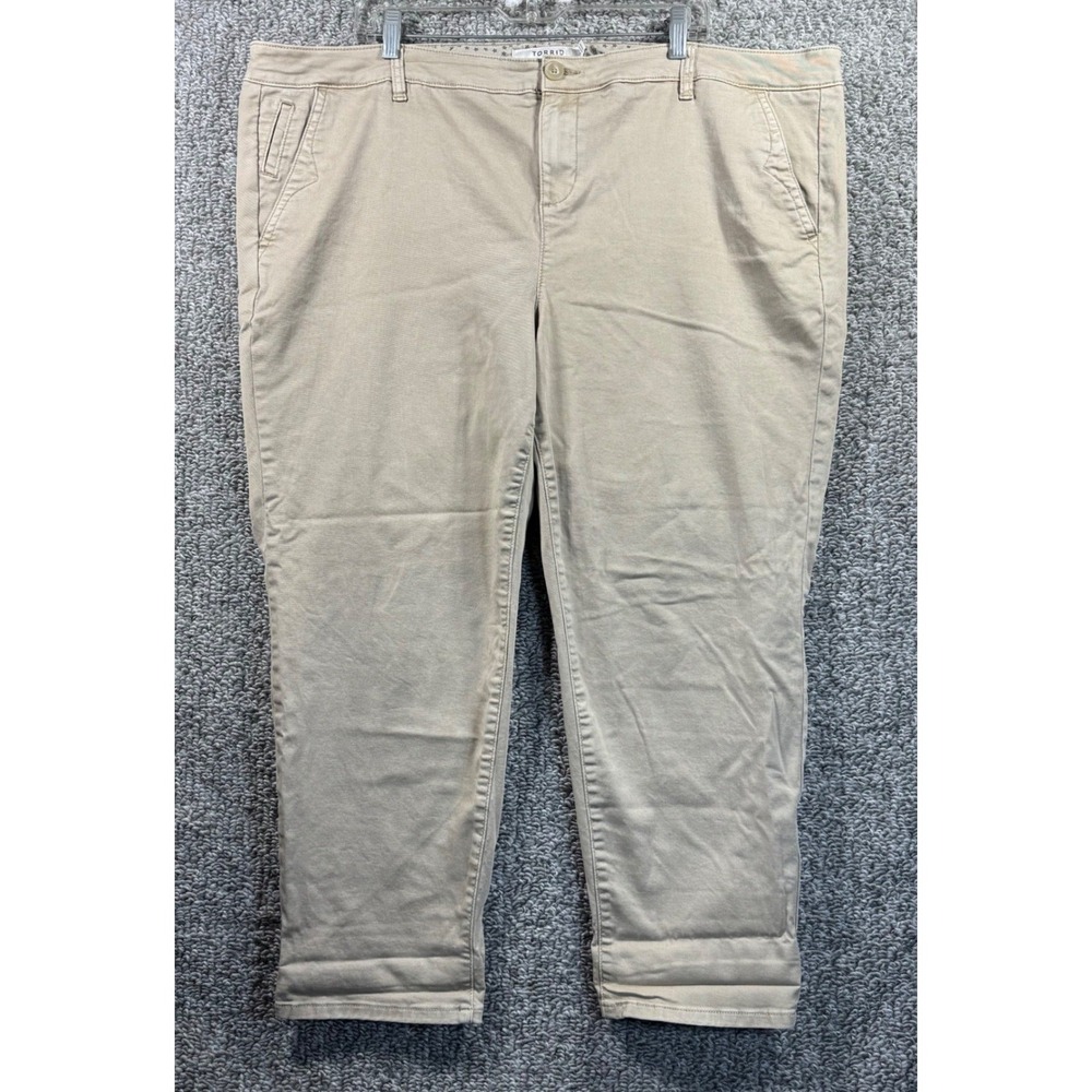 torrid Khaki Cropped Ankle Pants